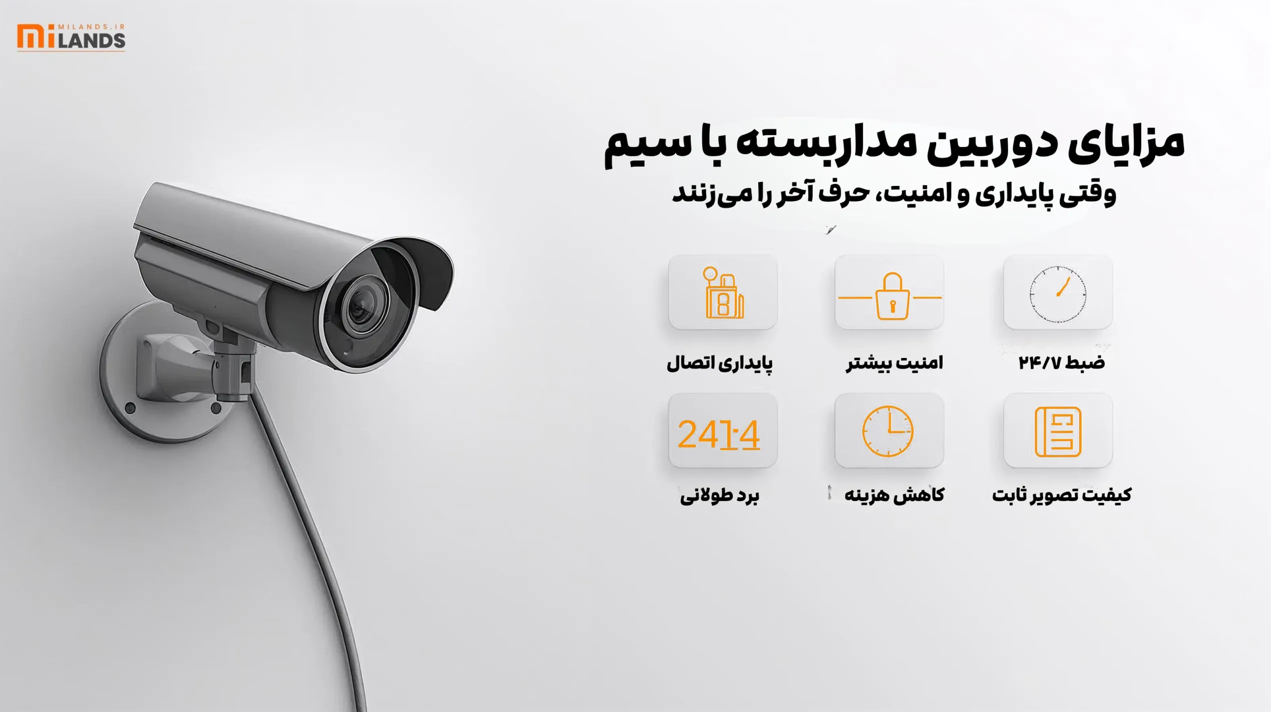Wired Security Camera Guide – MiLands (1) مزایای دوربین مداربسته با سیم – وقتی پایداری، حرف آخر را میزند