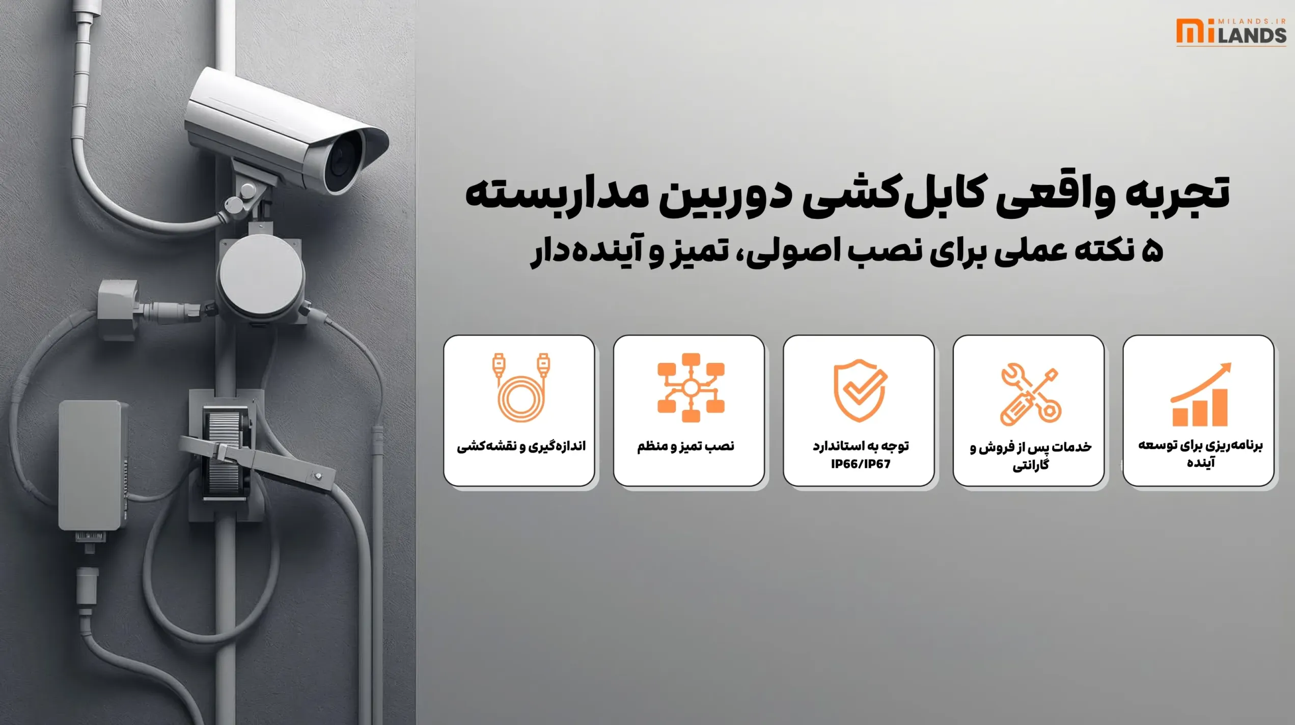 Wired Security Camera Guide – MiLands (2) تجربه واقعی نصب از کابلکشی