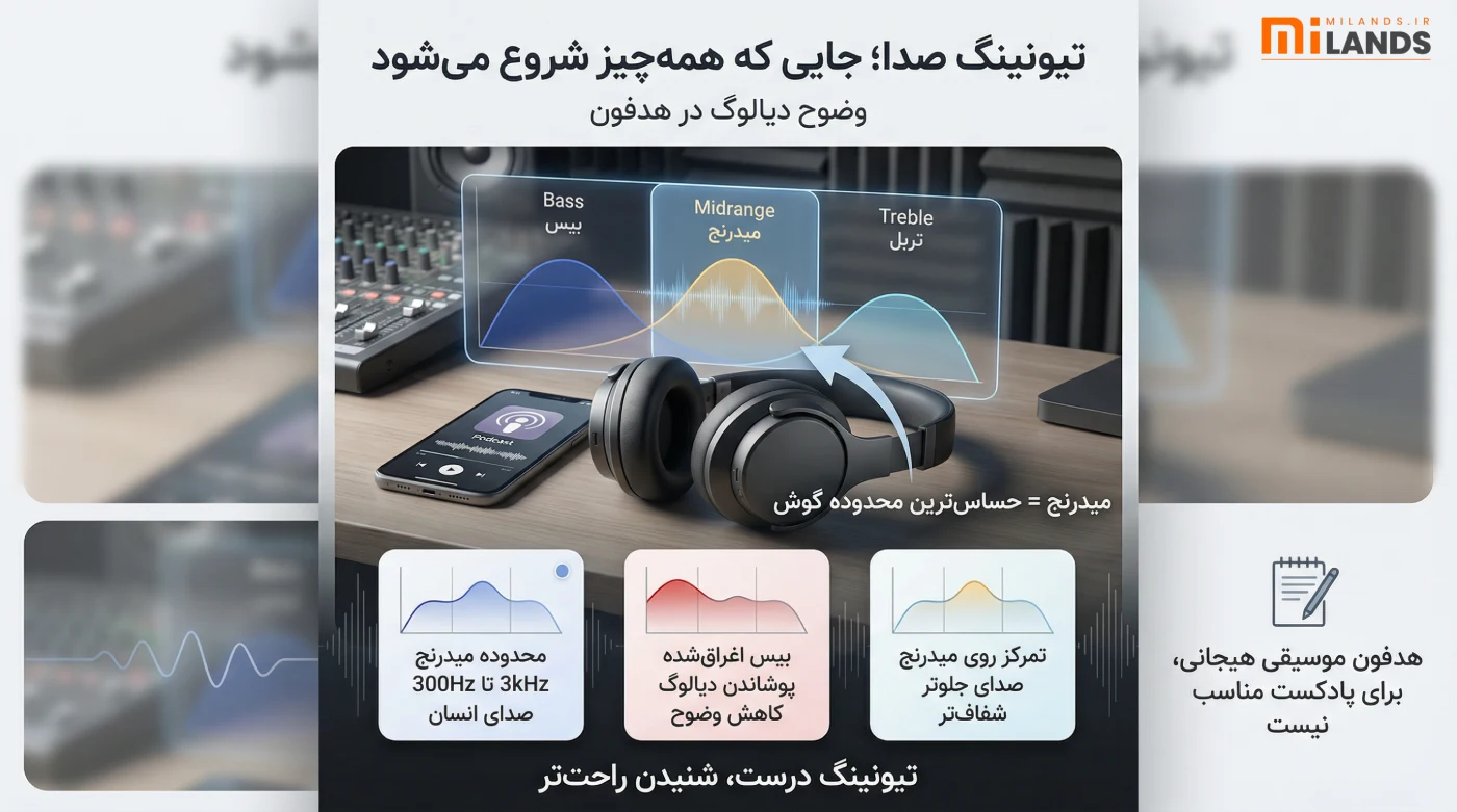 Clear Podcast Audio Explained – MiLands (1) تیونینگ صدا (Sound Tuning)؛ جایی که همهچیز شروع میشود
