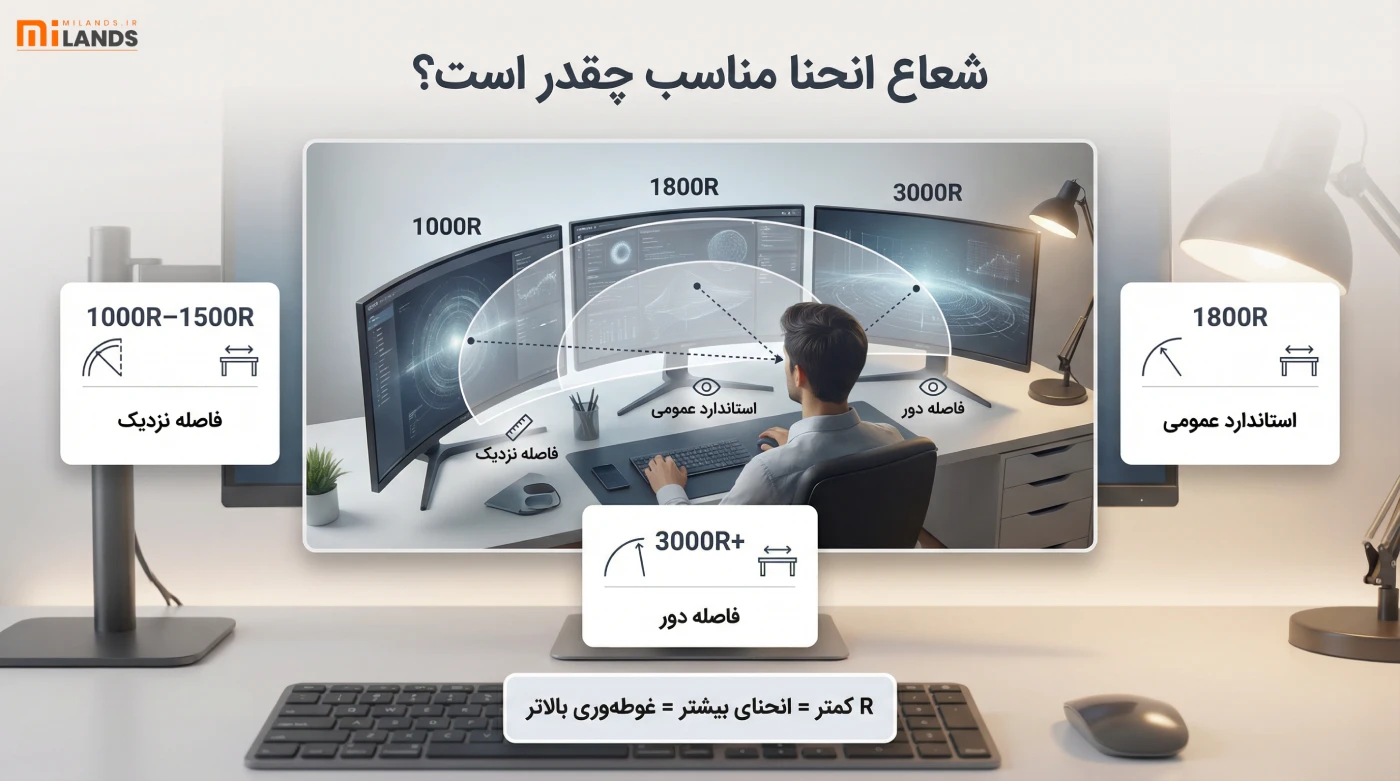 شعاع انحنا مناسب چقدر است؟