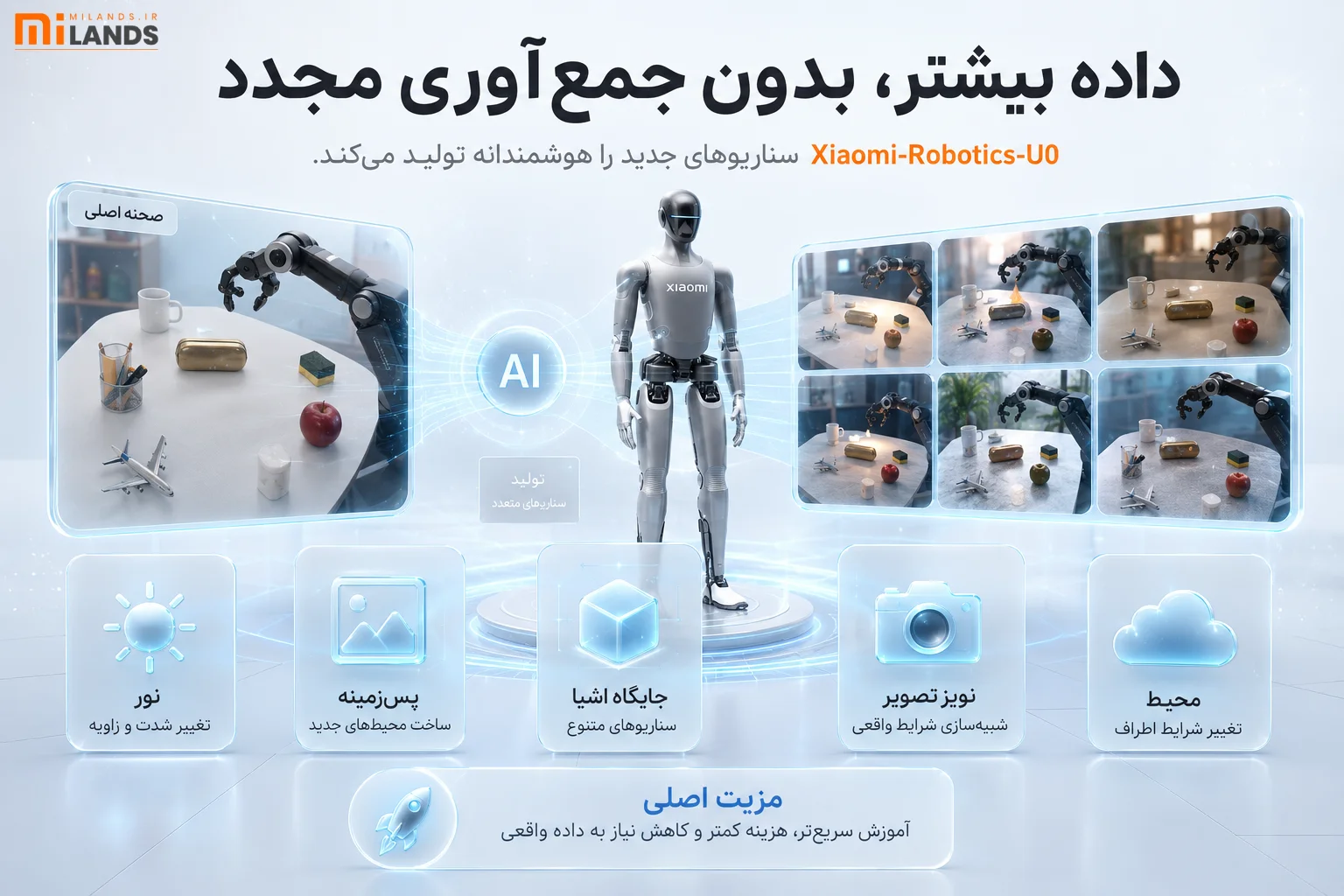 Xiaomi-Robotics-U0 – MiLands (2) آموزش رباتها بدون جمعآوری دادههای جدید