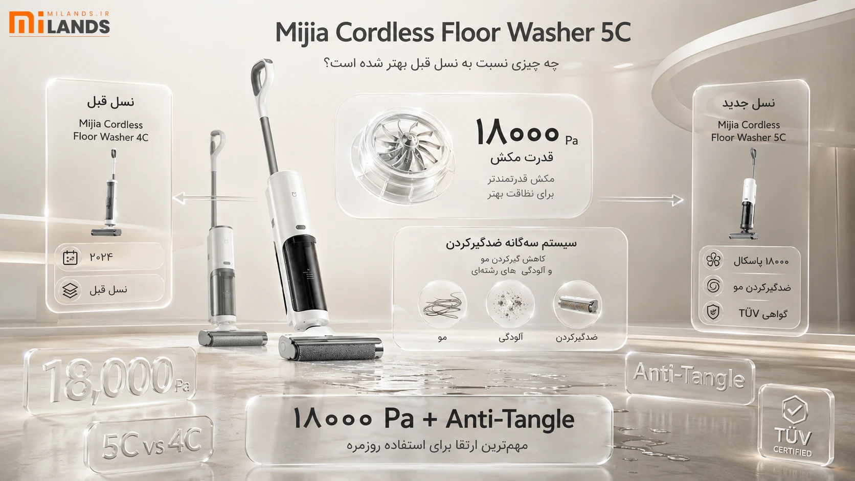 Mijia Cordless Floor Washer 5C چه تفاوتی با نسل قبلی دارد؟