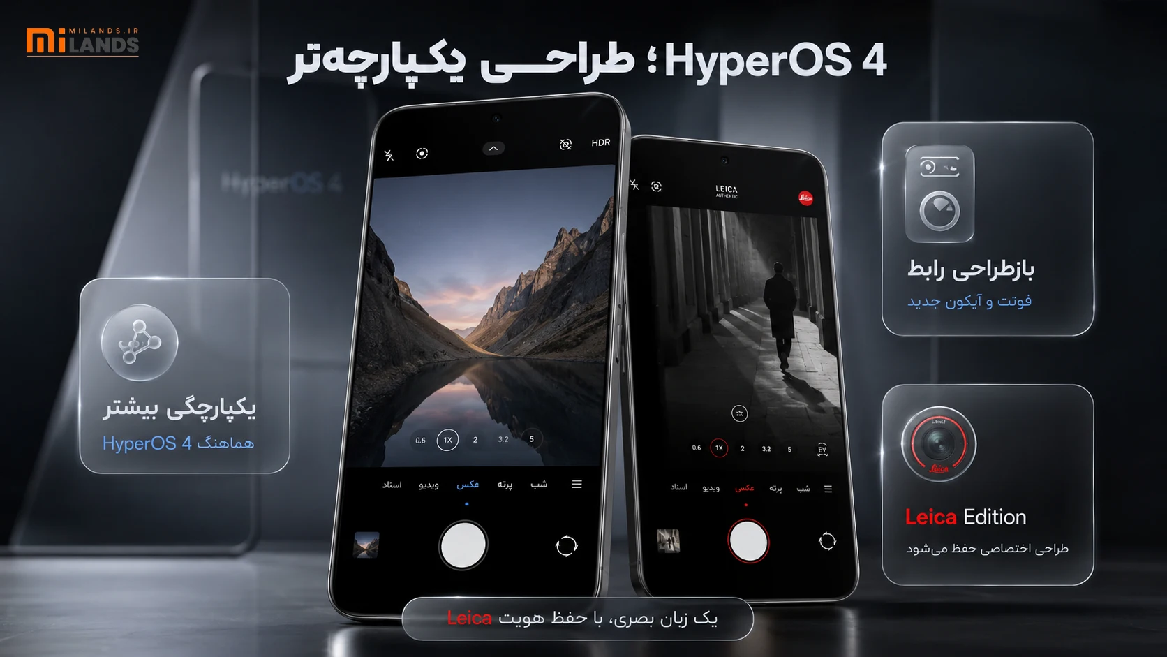 Xiaomi HyperOS 4 Camera App Redesign – MiLands (2) HyperOS 4 به دنبال یکپارچگی بیشتر در طراحی است