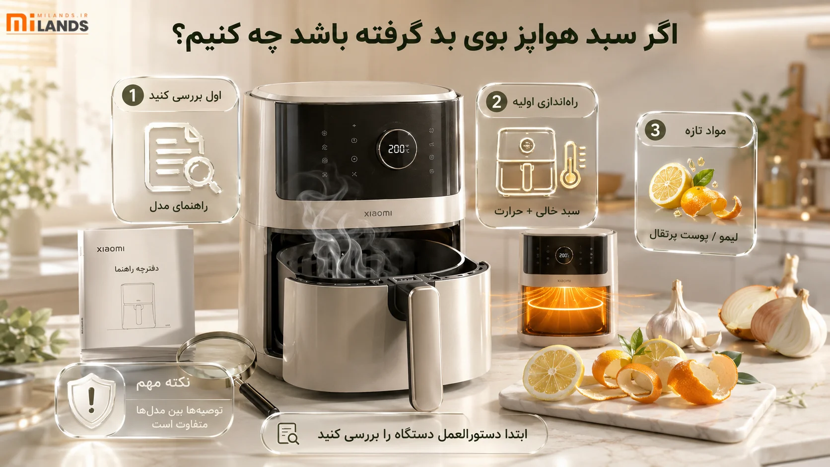 اگر سبد هواپز بوی بد گرفته باشد چه کنیم؟