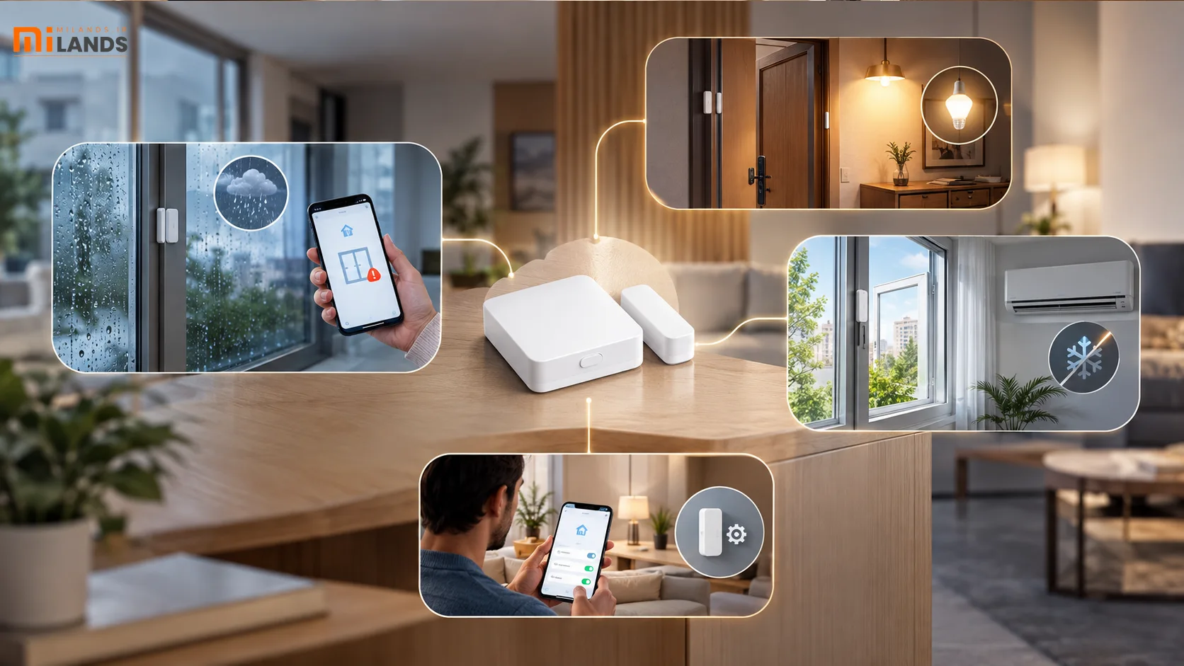 Xiaomi Door & Window Sensor 3 – MiLands (2) سنسور شیائومی میتواند با خانه هوشمند هماهنگ شود